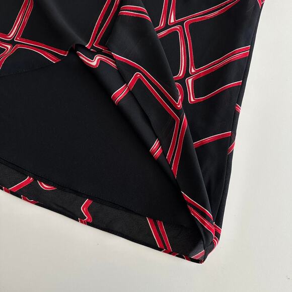 vintage back red retro abstract midi maxi skirt - Picture 5 of 8